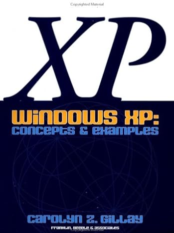 windows xp concepts and examples 1st edition carolyn z gillay 1887902813, 978-1887902816