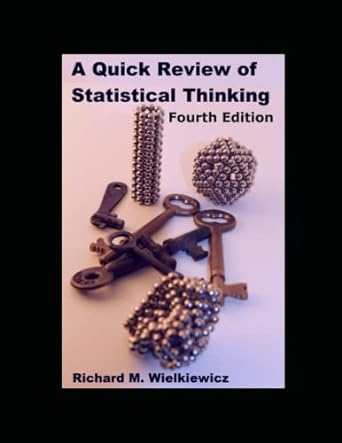 a quick review of statistical thinking 4th edition richard wielkiewicz 979-8806318931