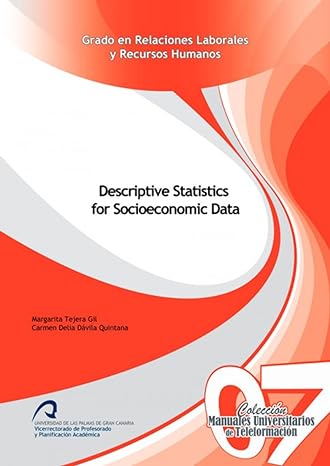 descriptive statistics for socioeconomic data 1st edition margarita tejera gil ,delia davila quintana