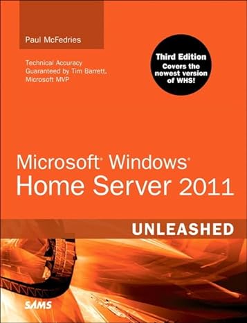 microsoft windows home server 2011 unleashed 3rd edition paul mcfedries 0672335409, 978-0672335402