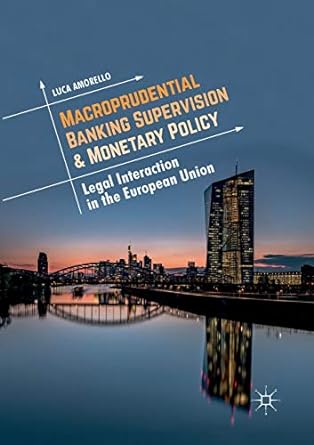 macroprudential banking supervision and monetary policy legal interaction in the european union 1st edition