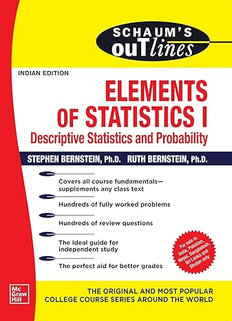 schaums outline elements of statistics 1 descriptive statistics and probability 1st edition ruth bernstein