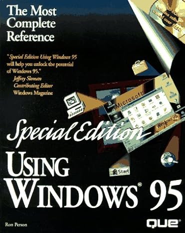 the most complete reference special edition using windows 95 1st edition ron person 1565299213, 978-1565299214