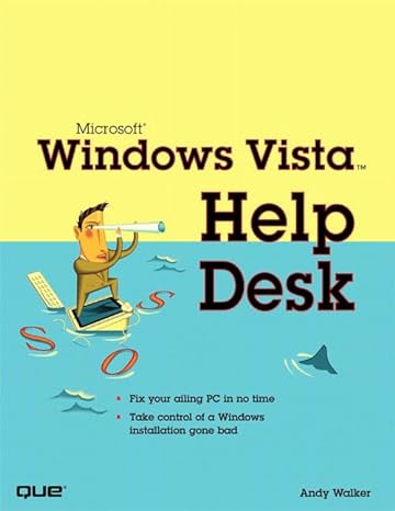 microsoft windows vista help desk 1st edition andy walker 0789735873, 978-0789735874