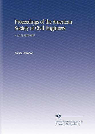 proceedings of the american society of civil engineers 1st edition author unknown b002j4t0ii