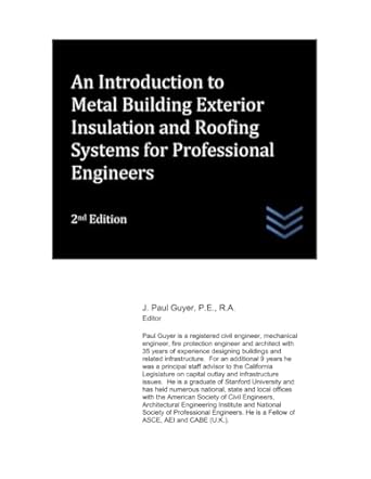 an introduction to metal building exterior insulation and roofing systems for professional engineers 1st