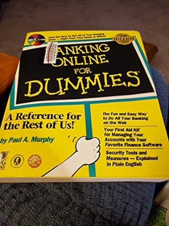 banking online for dummies 1st edition paul a. murphy 0764504584, 978-0764504587