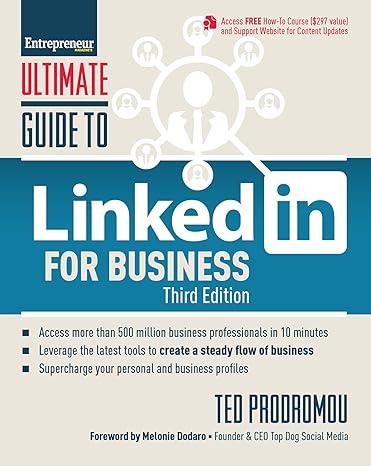 entrepreneur ultimate guide to linked in for business 3rd edition ted prodromou ,melonie dodaro 1599186403,