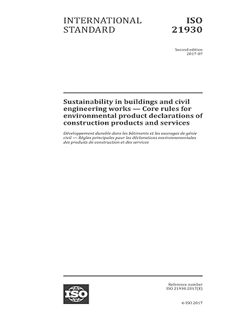 sustainability in buildings and civil engineering works core rules for environmental product declarations of