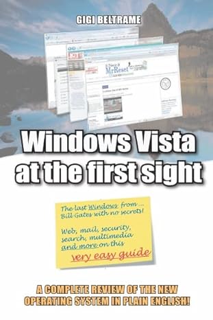 windows vista at the first sight 1st edition gigi beltrame b002evt05o