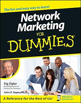 network marketing for dummies 1st edition zig ziglar ,john p hayes 0764552929, 978-0764552922