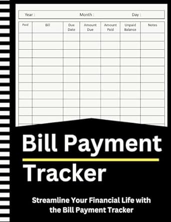 bill payment tracker monthly bill payment organizer to track expenses plan budgets set due date reminders