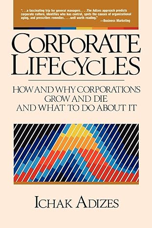 corporate lifecycles how and why corporations grow and die and what to do about it 1st edition ichak adizes