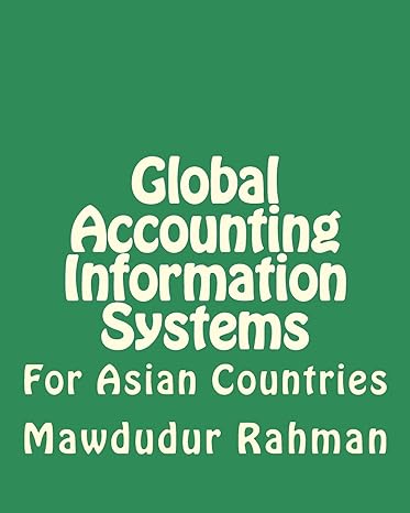 global accounting information systems ais for developing countries 1st edition dr. mawududur rahman