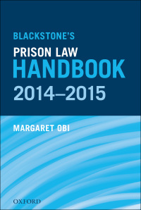 blackstones prison law handbook 2014 2015 1st edition margaret obi 0199671737, 9780199671731