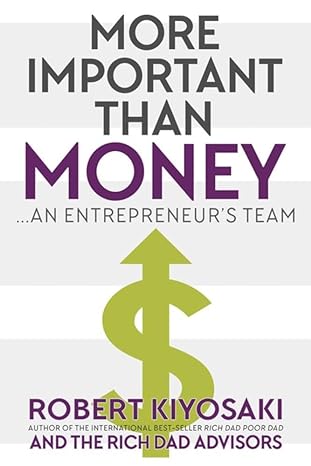 more important than money an entrepreneur s team 1st edition robert kiyosaki ,kim kiyosaki ,ken mcelroy