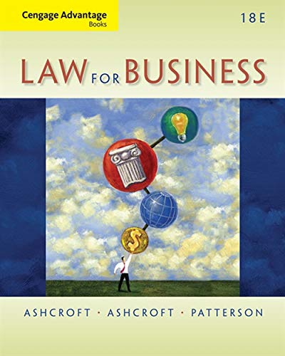 law for business 18th edition john d ashcroft , janet ashcroft 1133587615, 9781133587613