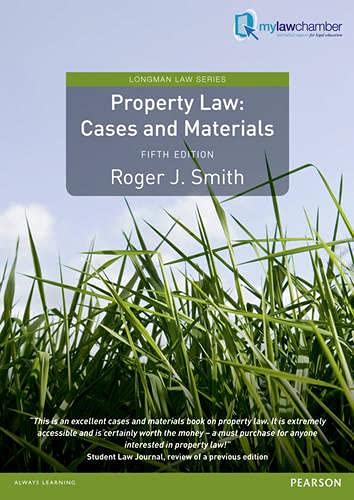 property law cases and materials 5th edition roger j smith 1408280795, 9781408280799