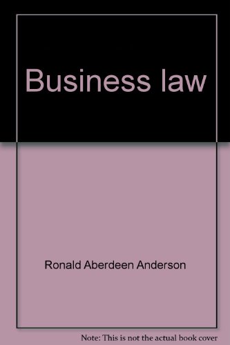 business law 9th edition ronald aberdeen anderson 0538126108, 9780538126106