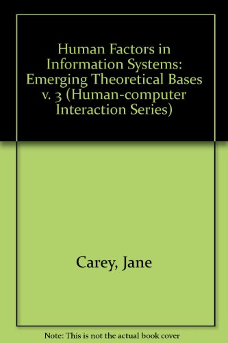 human factors in information systems emerging theoretical bases 1st edition symposium on human factors in