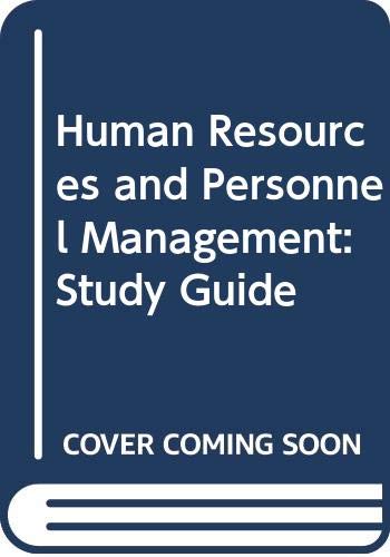 human resources and personnel management study guide 4th edition werther 0070695636, 9780070695634