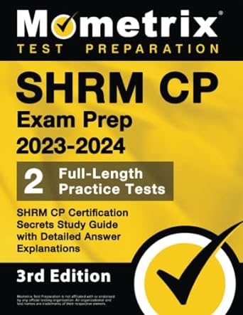 shrm cp exam prep 2023 2024 2 full length practice tests shrm cp certification secrets study guide with