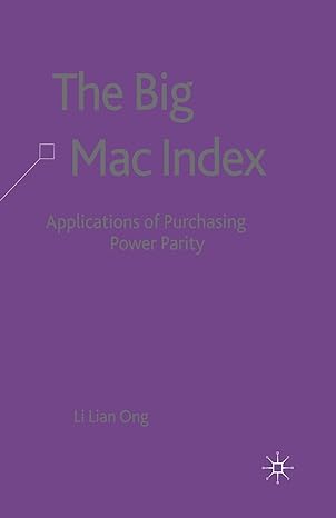 the big mac index applications of purchasing power parity 1st edition l. ong 1349508551, 978-1349508556