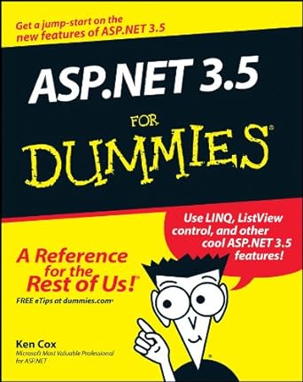 asp.net 3.5 for dummies 1st edition ken cox 0470195924, 978-0470195925