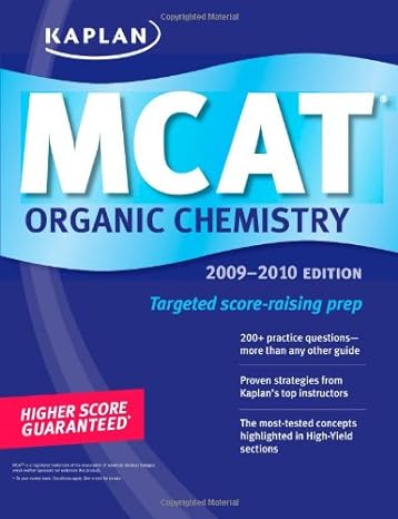 kaplan mcat organic chemistry top score raising prep 2009-2010 2010th edition kaplan higher education