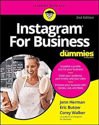 instagram for business for dummies 2nd edition jenn herman ,eric butow ,corey walker 1119696593,