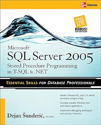microsoft sql server 2005 stored procedure programming in t sql and .net 3rd edition dejan sunderic