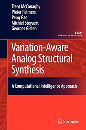 variation aware analog structural synthesis a computational intelligence approach 2009th edition trent