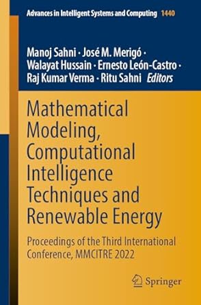mathematical modeling computational intelligence techniques and renewable energy proceedings of the third