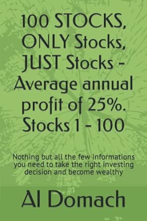 100 stocks only stocks just stocks average annual profit of 25 stocks 1 100 nothing but all the few