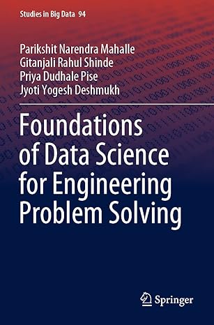 foundations of data science for engineering problem solving 1st edition parikshit narendra mahalle ,gitanjali