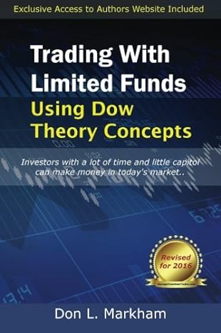 trading with limited funds using dow theory concepts 1st edition don l markham 1519172850, 978-1519172853