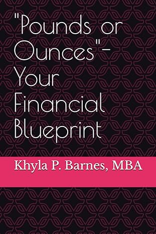 pounds or ounces your financial blueprint 1st edition khyla p. barnes, mba 979-8386333690