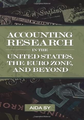 accounting research in the united states the euro zone and beyond  aida sy 0988919362, 978-0988919365