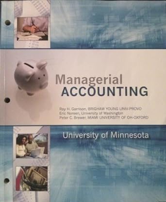 managerial accounting 1 1st edition ray h. garrison 1259114457, 978-1259114458