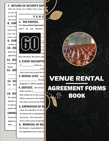 venue rental agreement forms book 1st edition keith pena publs b0chl3qy4j