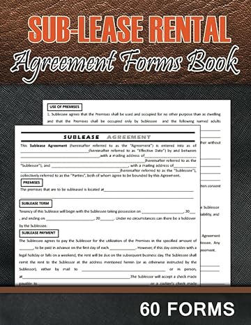 sub lease rental agreement forms book 1st edition merle allen proprties b0chsdwqvn