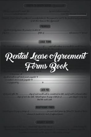rental lease agreement forms book 1st edition nier f b0bpvlr93l