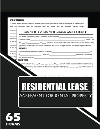 residential lease agreement for rental property 1st edition nicholas dee knowles b0cfwy4r5r