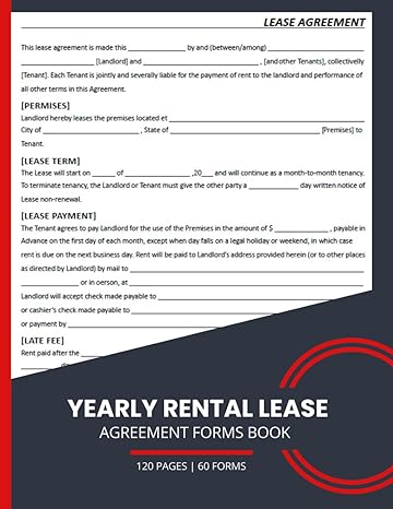 rental lease agreement forms book 1st edition designs innovation b0ckrb5jls