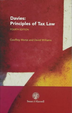 davies principles of tax law 4th edition geoffrey morse , david williams 0421722703, 9780421722705