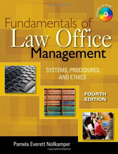fundamentals of law office management 4th edition pamela everett nollkamper 142831928x, 9781428319288