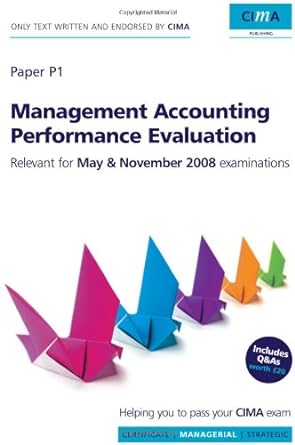 cima learning system management accounting performance evaluation edition 4th edition robert scarlett