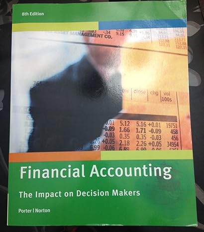 financial accounting the impact on decision makers 8th edition gary a. porter 1285880447, 978-1285880440
