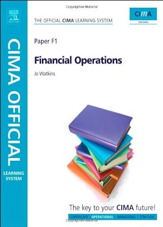 cima official learning system financial operations 6th edition jo watkins 1856177912, 978-1856177917