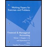 financial and managerial accounting working papers volume i 7th edition belverd e. needles 061839365x,
